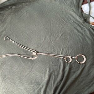 Gold colored necklace with sparkly highlights.  Good for any occasion